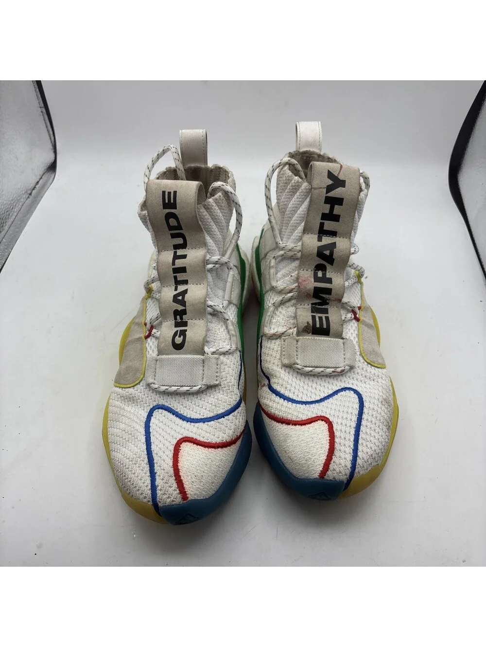 Adidas Crazy BYW LVL Pharrell Williams Off White Multi EF3500 Men's Sz 9